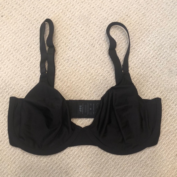 Cuup Triangle Bra 32F Black and Nude - Picture 3 of 4